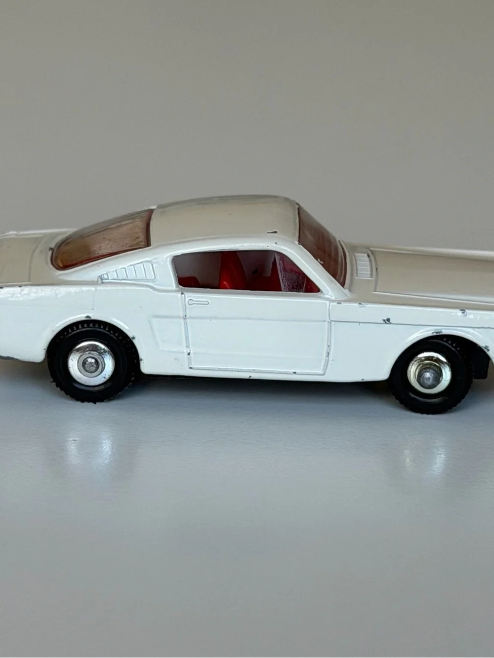 Vintage Matchbox No. 8 Ford Mustang Fastback White Lesney Made in England